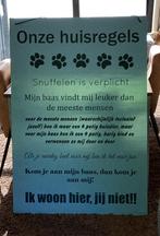 Bord “Onze huisregels honden”, Huis en Inrichting, Ophalen, Zo goed als nieuw