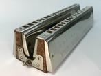 mondharmonica hohner 268 extended double bass, Ophalen of Verzenden, Gebruikt, Met koffer of doosje