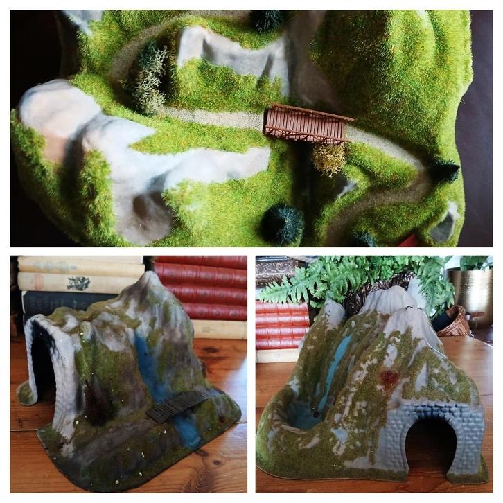 HO spoorweg treintunnel berglandschap brug bankje 3 stuks, Hobby en Vrije tijd, Modeltreinen | H0, Brug, Tunnel of Gebouw, Gelijkstroom of Wisselstroom