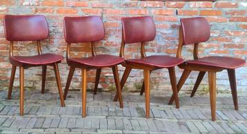 Vier vintage, design stoelen Louis van Teeffelen beschikbaar voor biedingen