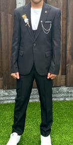 Jongens pak maat 158/164, Kleding | Heren, Kostuums en Colberts, Ophalen of Verzenden, Zo goed als nieuw, Overige maten, Zwart