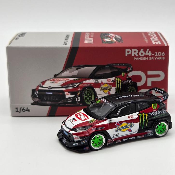 Pop Race Toyota Pandem GR Yaris 1/64, Hobby en Vrije tijd, Modelauto's | Overige schalen, Nieuw, Auto, Ophalen of Verzenden