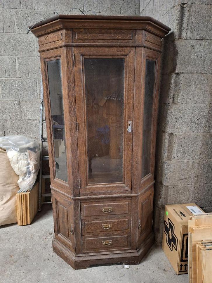 Eiken servieskast, Huis en Inrichting, Kasten | Buffetkasten, Gebruikt, 150 tot 200 cm, 100 tot 150 cm, 25 tot 50 cm, Met lade(s)