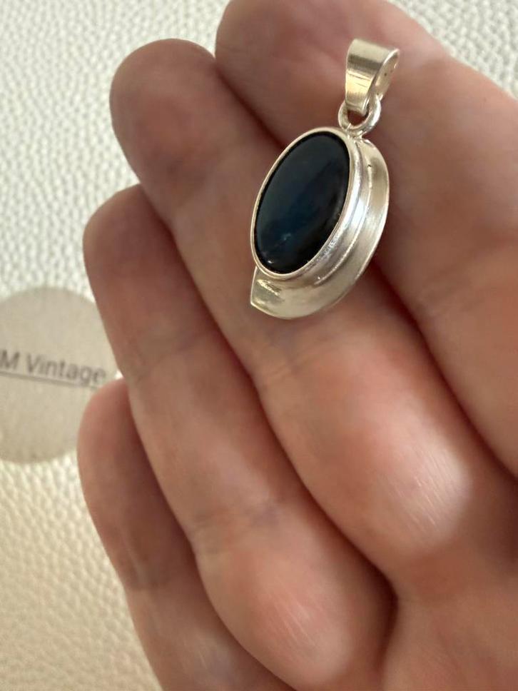 S179/Zilveren LABRADORIET Hanger, Sieraden, Tassen en Uiterlijk, Kettinghangers, Gebruikt, Zilver, Zilver, Verzenden