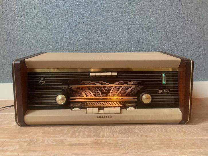 Philips Bi Ampli buizenradio, B5X84A jaren '50 vintage, Audio, Tv en Foto, Radio's, Gebruikt, Radio, Ophalen