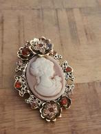 Erg mooie vintage broche queens cameo., Overige materialen, Zo goed als nieuw, Zilver, Verzenden