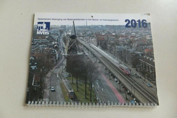 Kalender NVBS 2016 Nederlandse spoorwegen trein tram NS TOP, Verzamelen, Spoorwegen en Tramwegen, Zo goed als nieuw, Trein, Boek of Tijdschrift