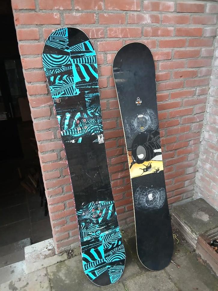 2 Snowboards (Rossignol 150cm en K2 157 cm), Sport en Fitness, Snowboarden, Gebruikt, Board, Ophalen of Verzenden