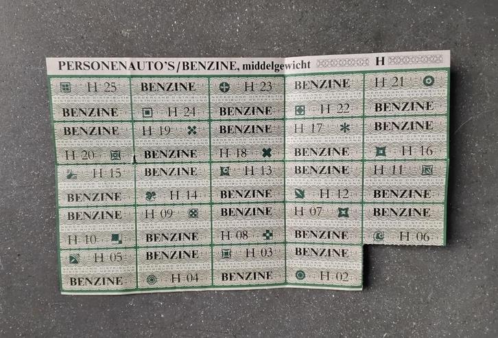 Benzine bonnen van de oliecrisis uit 1973, Verzamelen, Retro, Overige typen, Ophalen