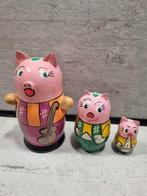 Matroesjka Varkens - 3 Stuks, Verzamelen, Poppen, Ophalen of Verzenden, Zo goed als nieuw, Pop