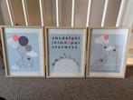3 Done by Deer kinderposters ingelijst, Ophalen, Zo goed als nieuw