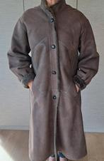 Prachtige lammy-coat (leer + warme bontvoering) izgst, Ophalen of Verzenden, Zo goed als nieuw, Maat 42/44 (L), Bruin