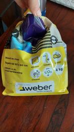 +- 3 kg tegellijm Weber, en +- 0.75 kg voegmiddel Handson, Doe-het-zelf en Verbouw, Overige Doe-het-zelf en Verbouw, Ophalen of Verzenden