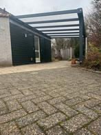 Aluminium terrasoverkapping met 16 mm polycarbonaat platen ., Kunststof, Zwart, Ophalen of Verzenden, Zo goed als nieuw