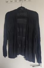 Zwart open ajourgebreid vestje lange mouw MS Mode maat XL/48, Zwart, Trui of Vest, Ophalen of Verzenden, MS Mode