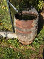 Eiken regenton met deksel, Tuin en Terras, Regentonnen, 150 liter of meer, Ophalen, Gebruikt, Hout