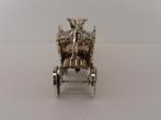 Zilveren miniatuur Koets met 4 paarden                  Z148, Ophalen of Verzenden, Zilver