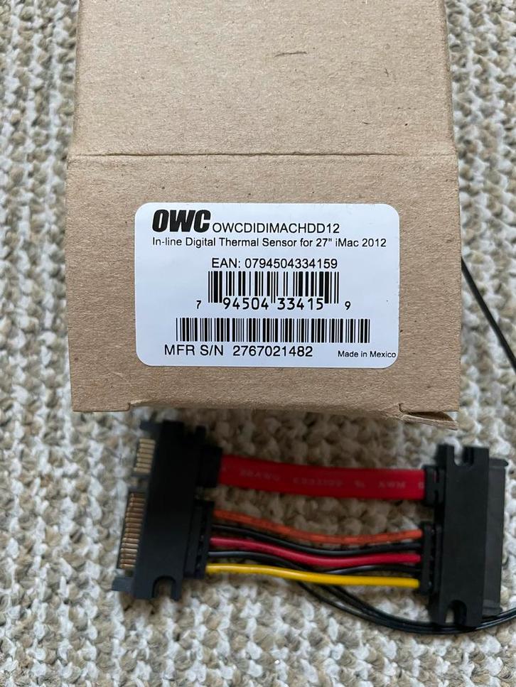 OWC Digitale Thermische Sensor voor iMac 27" 2012, Computers en Software, Harde schijven, Nieuw, Desktop, Intern, SSD, SATA, Ophalen of Verzenden