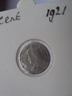 zilveren munt 10 cent 1921 Wilhelmina, Postzegels en Munten, Zilver, Koningin Wilhelmina, 10 cent, Losse munt