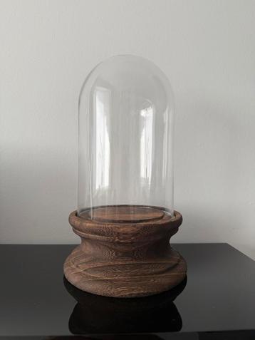 Stolp Bell with pedestal glass / wood Brown beschikbaar voor biedingen