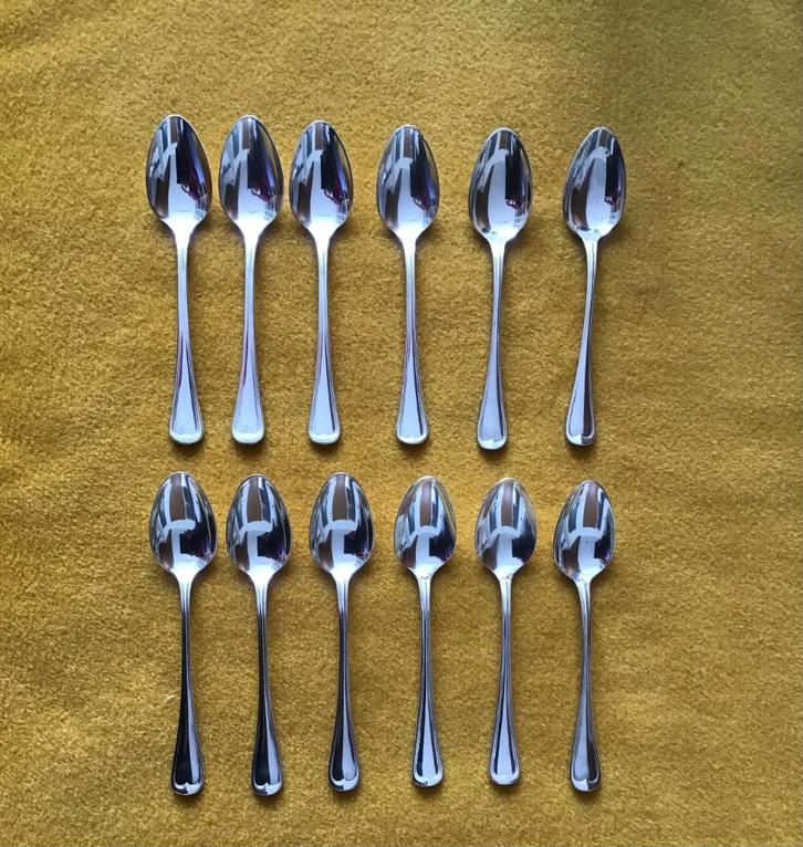 12x theelepeltjes Gero 100 Arabesque 245; 11 cm, Antiek en Kunst, Antiek | Bestek, Ophalen of Verzenden