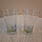 2 Borrelglaasjes Holland America line groen en goud, Verzamelen, Glas en Borrelglaasjes, Ophalen of Verzenden, Zo goed als nieuw