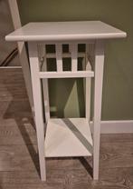 Wit bijzettafeltje, plantenstandaard, Huis en Inrichting, Woonaccessoires | Zuilen en Pilaren, Ophalen, Zo goed als nieuw