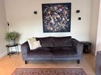 Bank antraciet velvet, Ophalen, 150 tot 200 cm, Tweepersoons, 75 tot 100 cm