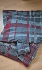 Fleece Dekbedovertrek Ruit Grijs/Rood, Dekbedovertrek, Tweepersoons, Ophalen of Verzenden, Zo goed als nieuw