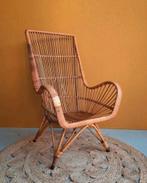 Vintage design rotan fauteuil, H. Mulder Noordwolde 119, Gebruikt, Ophalen of Verzenden