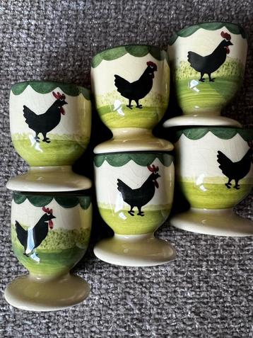 Zeller servies haan en kip/ 6 eierdopjes beschikbaar voor biedingen