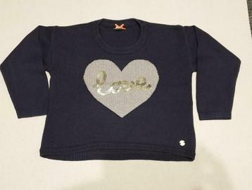 Esprit TRUI, donker blauw met zilver LOVE hart, maat 92-98 beschikbaar voor biedingen