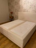 Swiss Sense Boxspring 180x200 Off White met Hoofdbord, Wit, Tweepersoons, Ophalen of Verzenden, Zo goed als nieuw