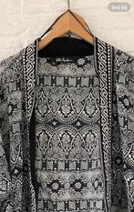 Ulla Popken kimono blouse zwart wit Print pom anna etoile, Kleding | Dames, Zwart, Maat 42/44 (L), Ulla Popken, Ophalen of Verzenden
