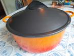 Le Creuset braadpan zeer groot 35 cm!, Huis en Inrichting, Keuken | Potten en Pannen, Ophalen, Gebruikt, Gietijzer, Koekenpan of Braadpan