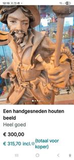 Enig, uniek, handgesneden beeld., Antiek en Kunst, Ophalen
