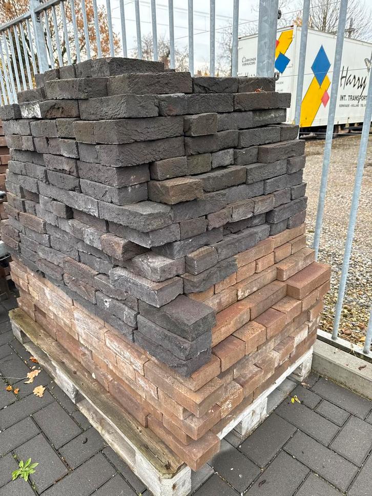 2 pallets bakstenen Bruin ws & Mangaan hv /st., Doe-het-zelf en Verbouw, Metselstenen, Gebruikt, Bakstenen, Ophalen