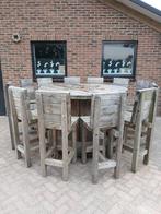 Mooi houten hangtafel met krukken, Ophalen, Gebruikt