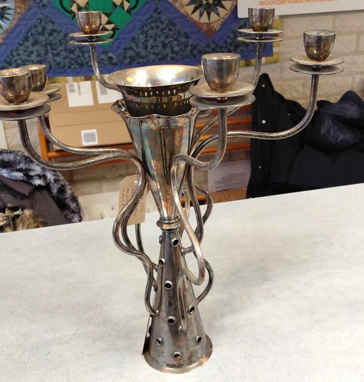 Verzilverde kandelaar van Borek Sipek WD-021, Antiek en Kunst, Kunst | Designobjecten, Ophalen