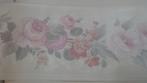 Engelse bloemen behangrand roosjes, Ophalen of Verzenden, Minder dan 10 m², Roze