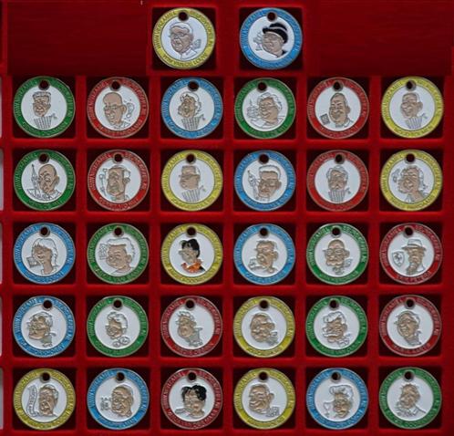Winkelwagenmuntjes met Karikaturen van Verzamelaars, Verzamelen, Winkelwagenmuntjes, Ophalen of Verzenden