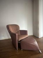 Leolux Excalibur fateuil en hocker, Huis en Inrichting, Fauteuils, Ophalen, Gebruikt, 75 tot 100 cm, 75 tot 100 cm