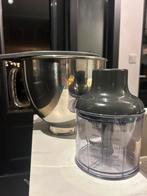 Kitchenaid hakmolen en rvs mengkom, 4 liter of meer, Ophalen of Verzenden, Gebruikt, 3 snelheden of meer