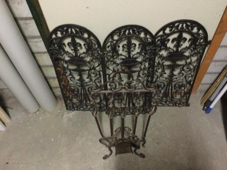 Open haard rek en accessoires, Huis en Inrichting, Haarden, Gebruikt, Houthaard, Ophalen