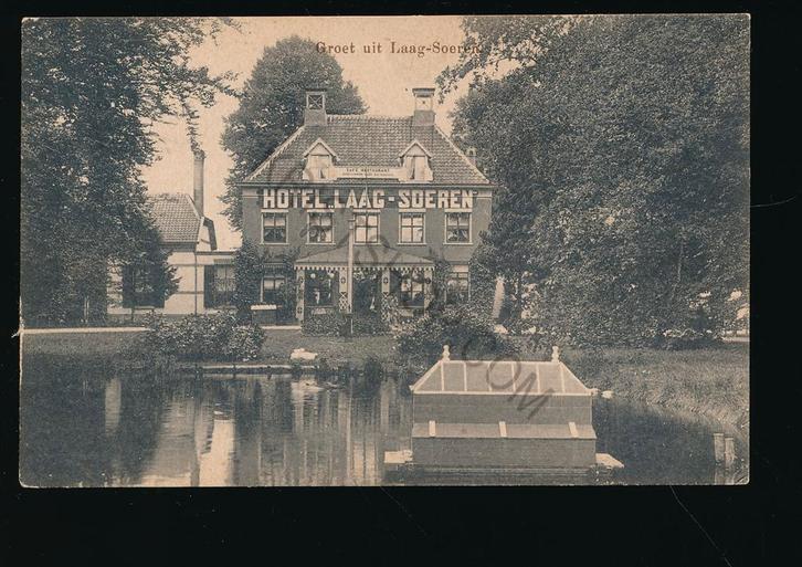 Laag Soeren - Groet uit - Hotel Laag Soeren [KRST009-2655, Verzamelen, Ansichtkaarten | Nederland, Ongelopen, Gelderland, Voor 1920