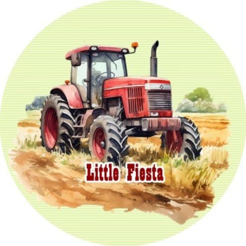 LF2894 icing frosting tractor boerderij 17cm eetbare print, Hobby en Vrije tijd, Taarten en Cupcakes maken, Nieuw, Versiering