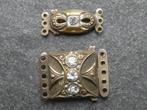 Twee antieke Art Déco  ketting slotjes voor collier, Sieraden, Tassen en Uiterlijk, Antieke sieraden, Verzenden, Overige materialen
