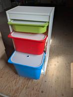 Ikea Trofast met 3 bakken met deksels, Ophalen, Minder dan 50 cm, Gebruikt, 5 laden of meer