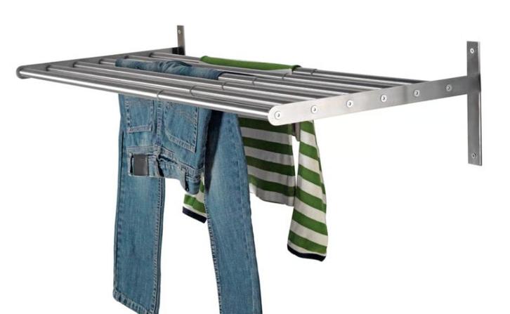 2 stuks / RVS / Droogrek wand, Huis en Inrichting, Woonaccessoires | Wandplanken en Boekenplanken, Zo goed als nieuw, Ophalen