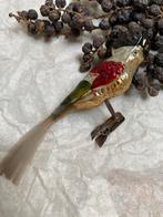 Antiek glazen kerst knijper KAKETOE, Ophalen of Verzenden, Gebruikt